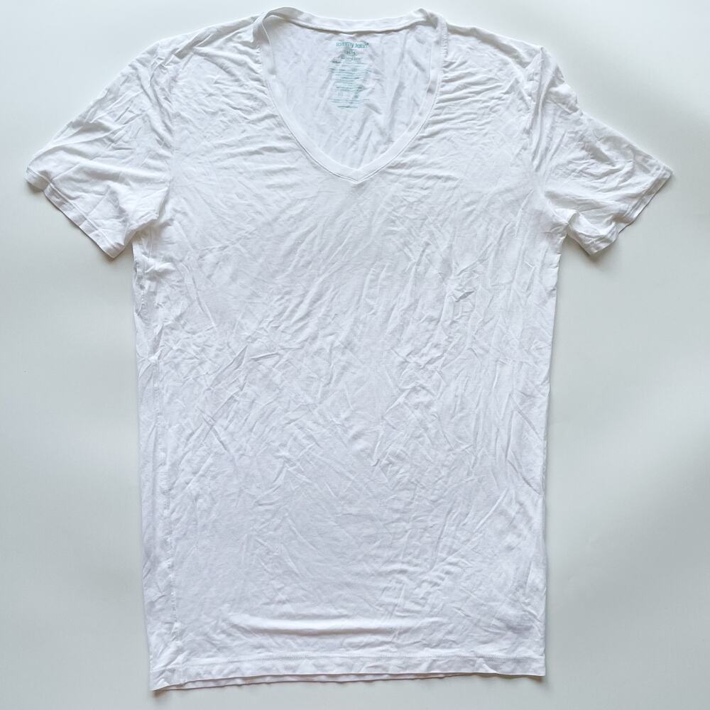 Tommy John Second Skin White V-Neck T-shirt Size Medium